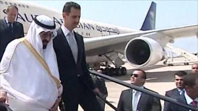 King Abdullah of Saudi Arabia and Syrian President Bashar al-Assad