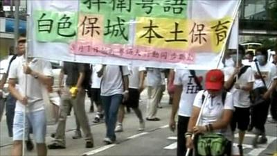 Demonstration in Hong Kong