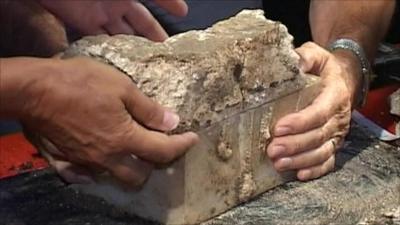 The remains were found in part of an alter in an ancient monastery