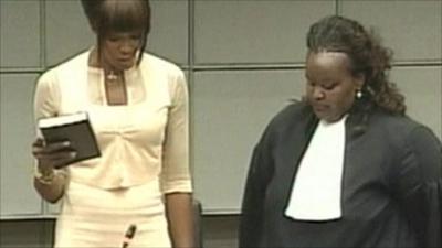 Naomi Campbell in court