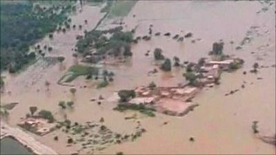 Flood waters in Pakistan