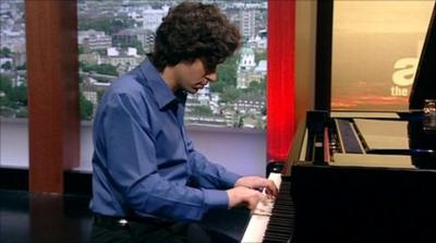 Pianist Sergio Tiempo plays "Horopo" on the Andrew Marr Show