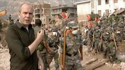 The BBC's Chris Hogg decribes the devastation in Gansu province