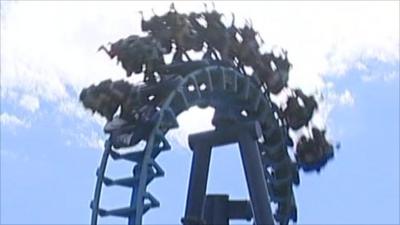 A rollercoaster in Blackpool