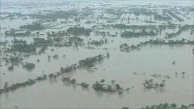 Flooded area in Pakistan