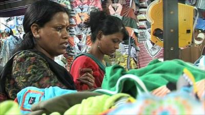 Shoppers in Mumbai