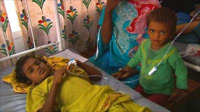 Child in hospital in Multan