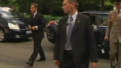 President Sarkozy returning from holidays