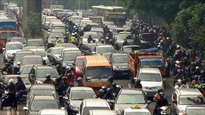 Bad traffic in Jakarta