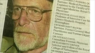 A photo of Dr David Kelly in a newspaper