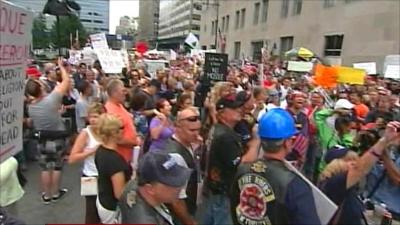 Protesters in New York