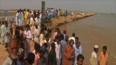 Mud barrier is Shahdadkot's last line of defence