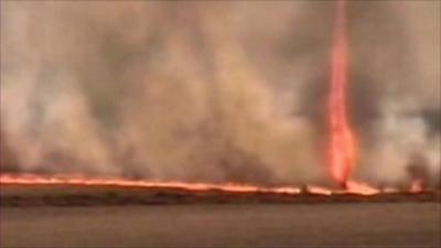 A 'fire tornado' in Brazil