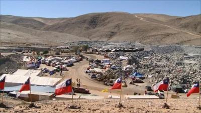 Camp at San Jose mine