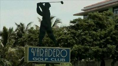 Golf club sign