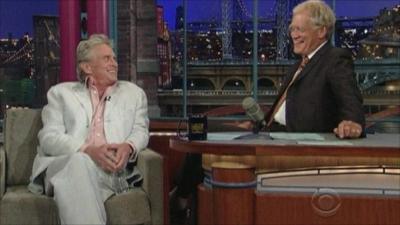 Michael Douglas and David Letterman