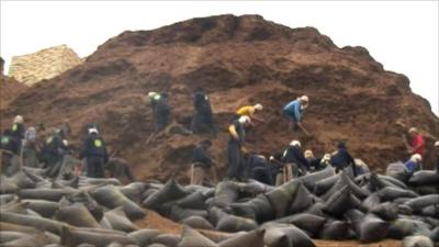 Guano pile in Peru