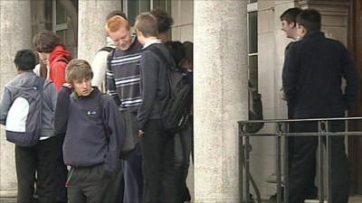 Children outside school