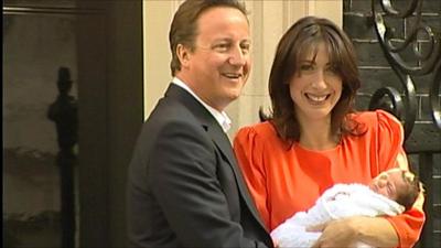 David and Samantha Cameron introduce baby Florence