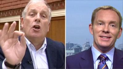 Kelvin MacKenzie and Chris Bryant