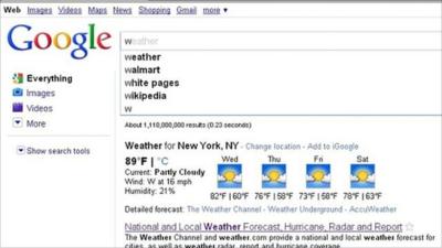 Google screen grab