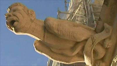 The gargoyle on Lyon cathedral