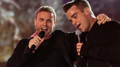 Gary Barlow and Robbie Williams