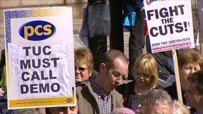 Campaigners urging the TUC to call demonstrations against the cuts