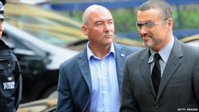 George Michael arrives at court