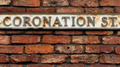 Coronation Street sign in Manchester
