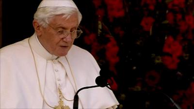 Pope Benedict makes address