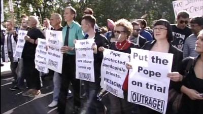 Protesters in London