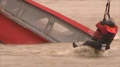 Man rescued as boat sinks