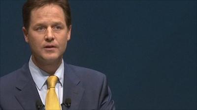 Liberal Democrat leader Nick Clegg