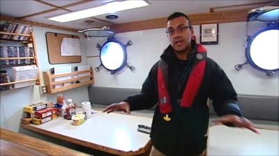 Inside a Canadian Arctic cargo ship