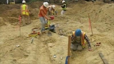 The site where the bones were discovered