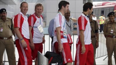 English athletes and team officials