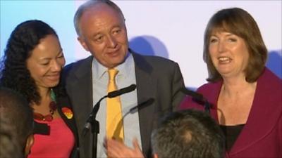 Oona King, Ken Livingstone and Harriet Harman