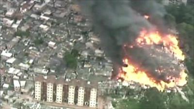 Fire in Sao Paulo