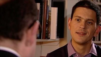 David Miliband and Nick Robinson