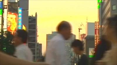 People crossing the road in Tokyo