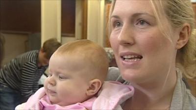 Baby Matilda and her mother