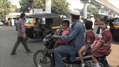 On the road in Mumbai