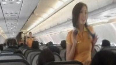 Cabin crew dancing