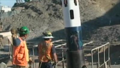 Rescue workers test capsule