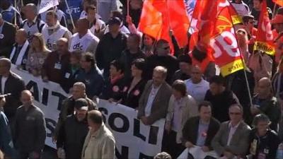 Protesters in Paris