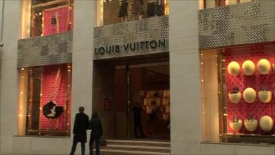 Exterior of the Louis Vuitton shop on New Bond Street