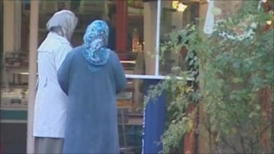 Women in Germany wearing veils