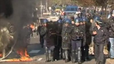 Riot police in France