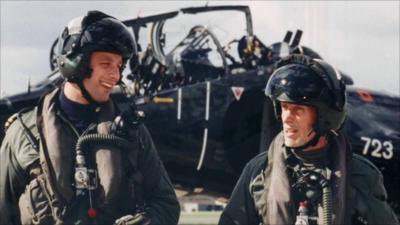 Harrier pilot Chris Ward and his father